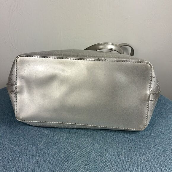 Kate Spade Small Harmony Metallic Tote Bag With Silver Hearts - Picture 5 of 13